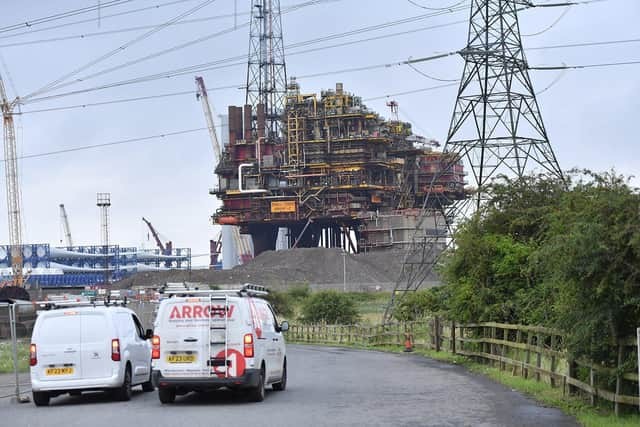 Hartlepool port takes delivery of mammoth 31,000 tonne Shell Brent Charlie topside